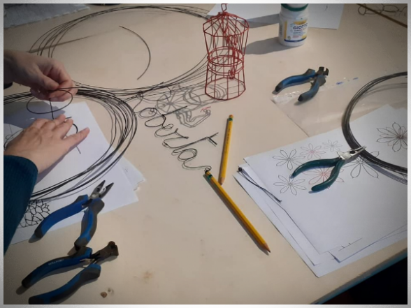 workshop in filo di ferro con Giovanni Pinosio